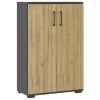 Aktenschrank Gw-Profi Eiche Dekor/Graphitfarben B: 80 cm - Eichefarben/Graphitfarben, KONVENTIONELL, Holzwerkstoff (80/123/40cm) - Germania