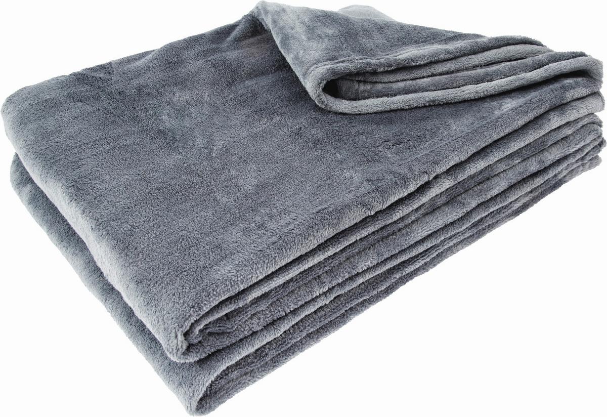 Měkká deka Kuschelix, 140/200cm, antracit - antracitová, textil (140/200cm) - Modern Living