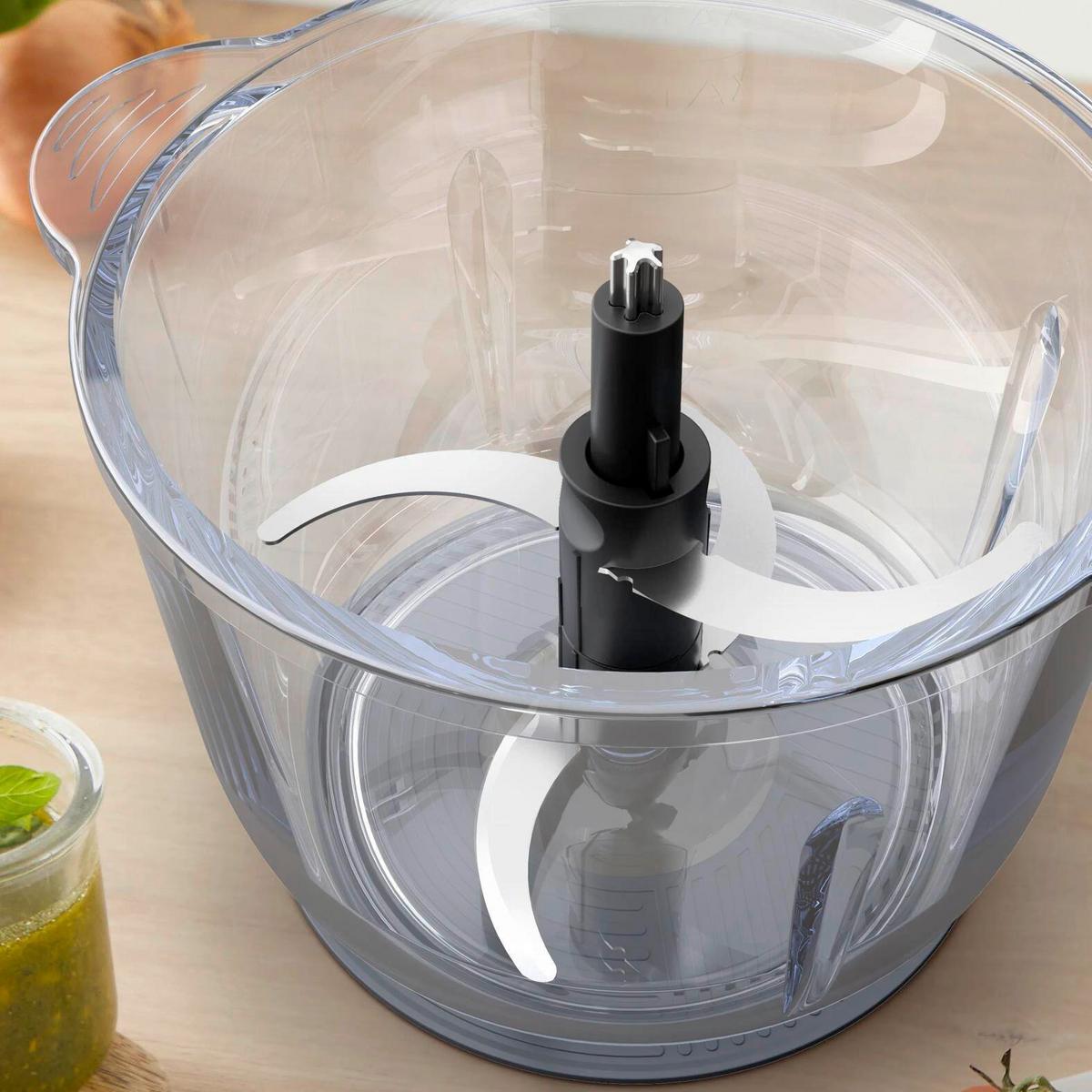 UNIVERSALZERKLEINERER 500W, 1000ml - Grau, Basics, Glas (21,7/18,4/25,4cm) - Tefal