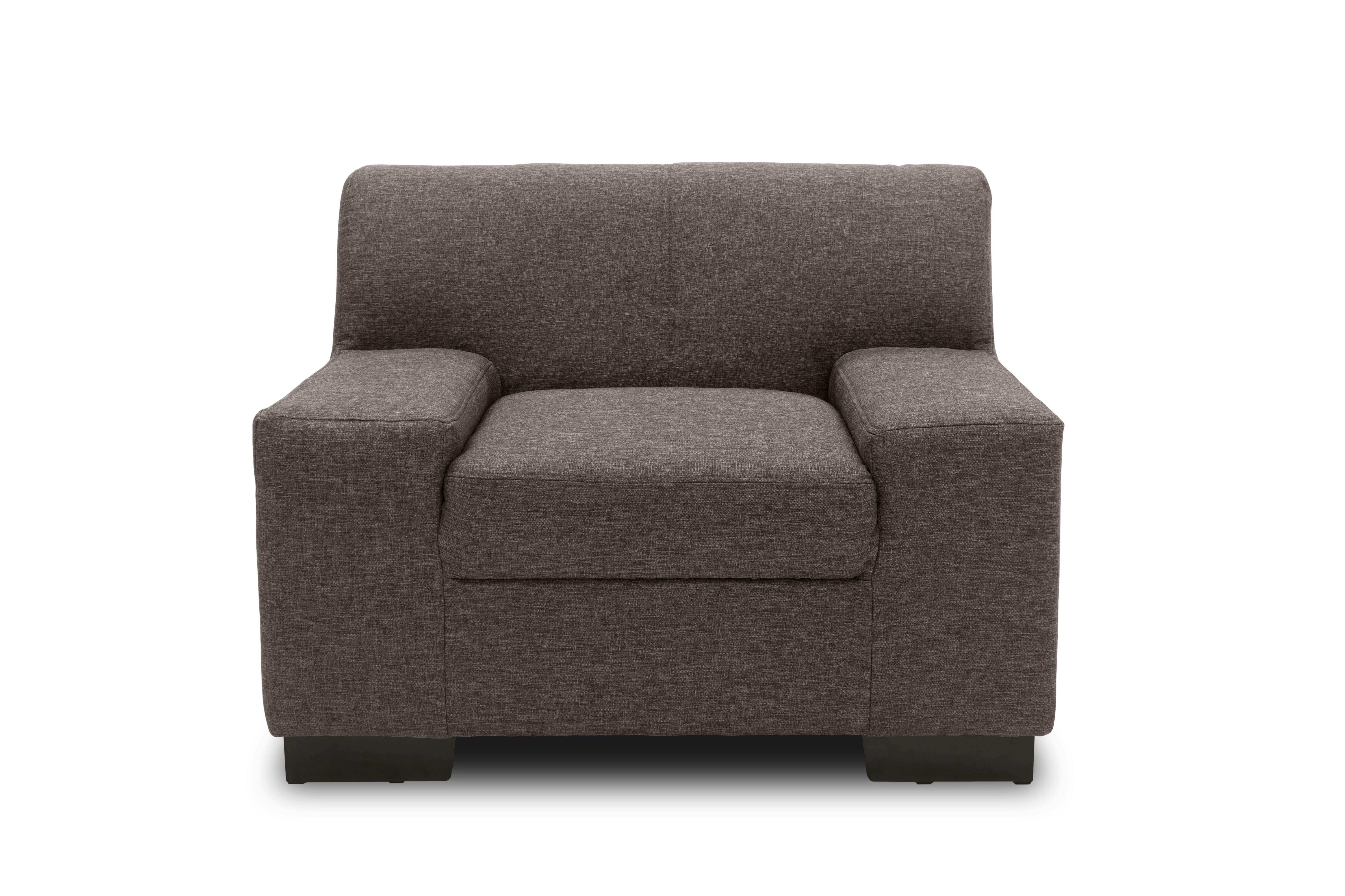 Polstersessel Norma Schwarz/braun Webstoff - Wengefarben/Schwarz, Design, Textil (101/74/85cm) - MID.YOU