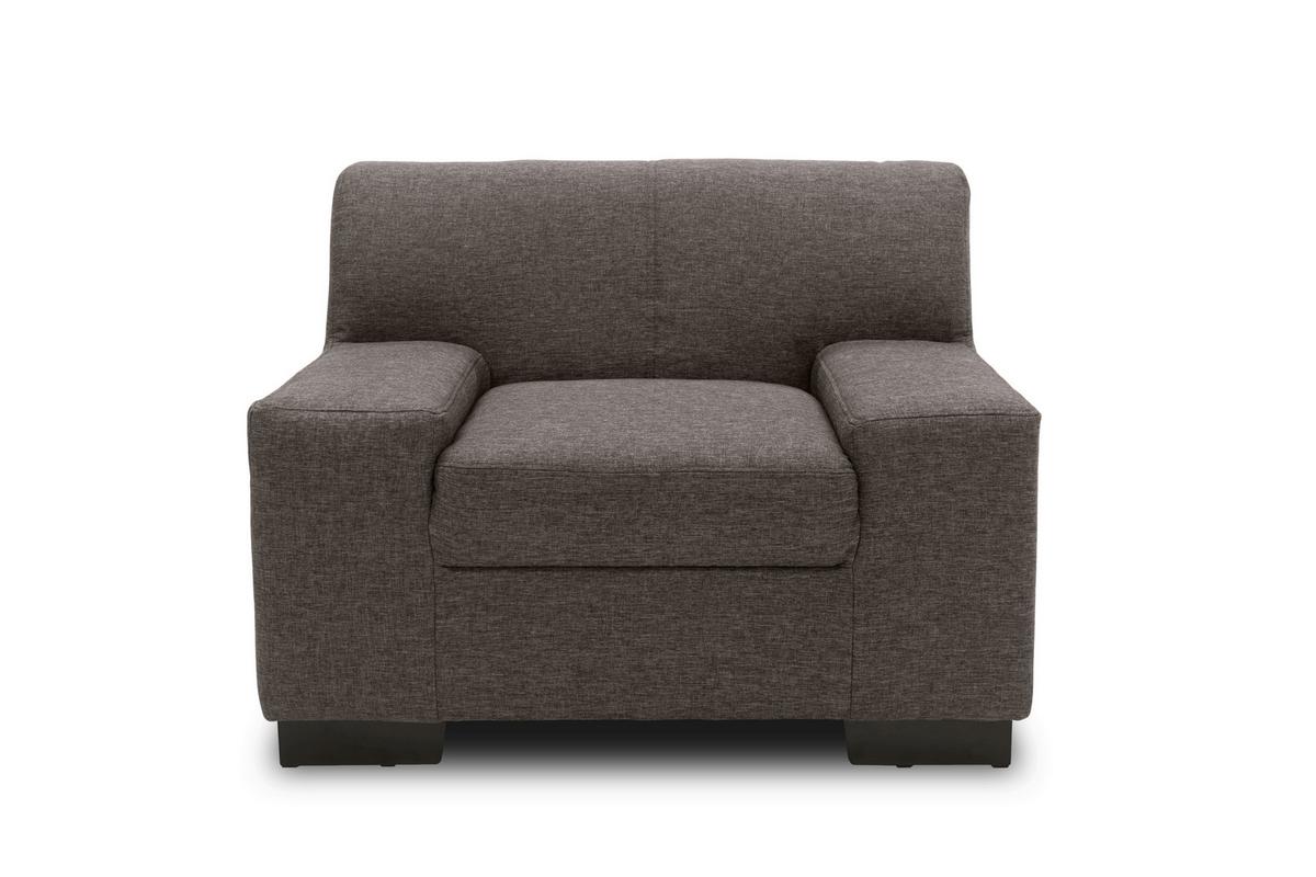 Polstersessel Norma Schwarz/Braun Webstoff - Wengefarben/Schwarz, Design, Textil (101/74/85cm) - MID.YOU