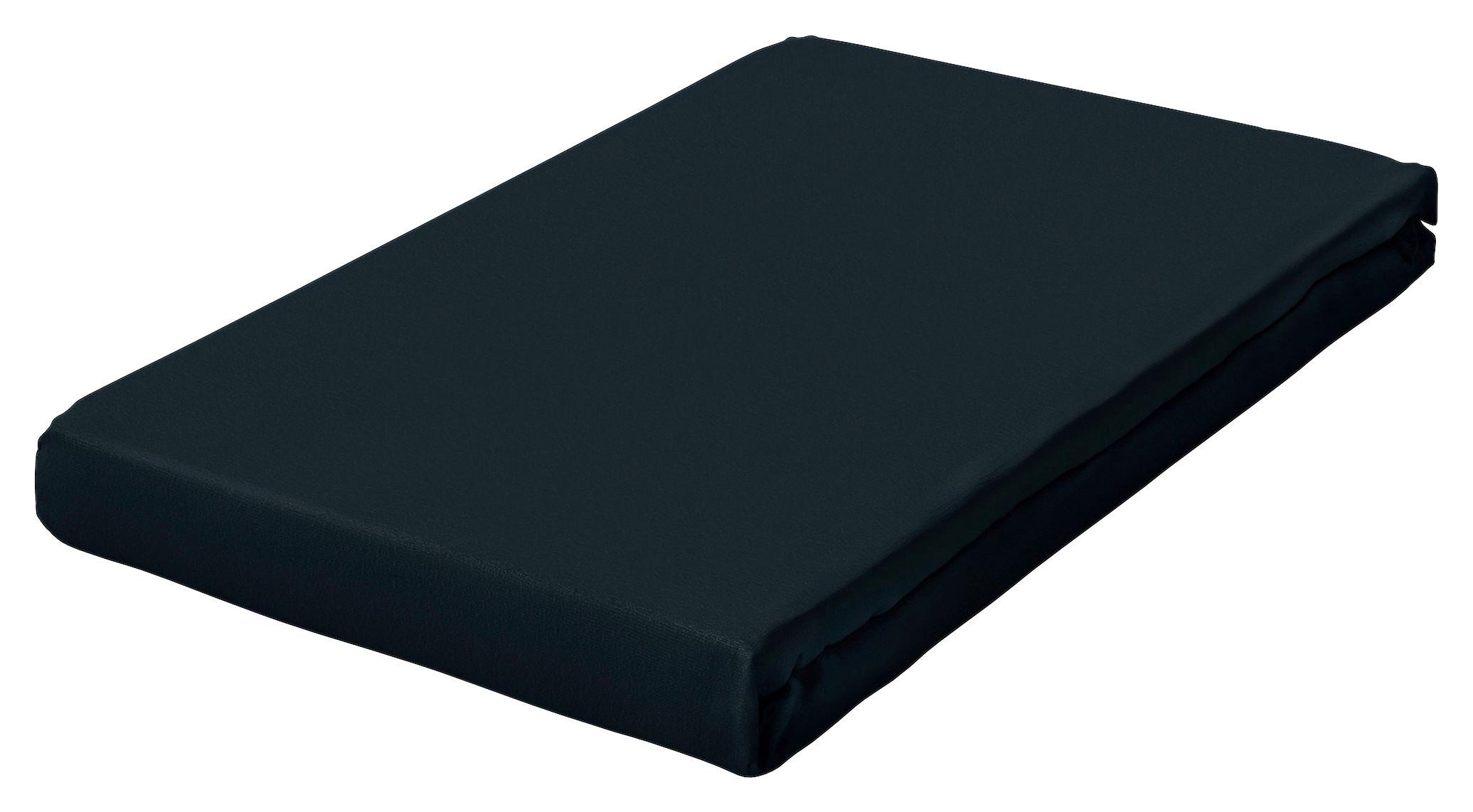 Boxspring-spannleintuch Pure Boxspring - Schwarz, Basics, Textil (90-100/190-220cm) - Schlafgut