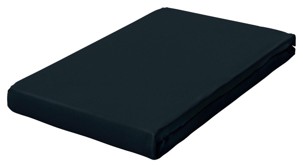 Boxspring-spannleintuch Pure Boxspring - Schwarz, Basics, Textil (90-100/190-220cm) - Schlafgut