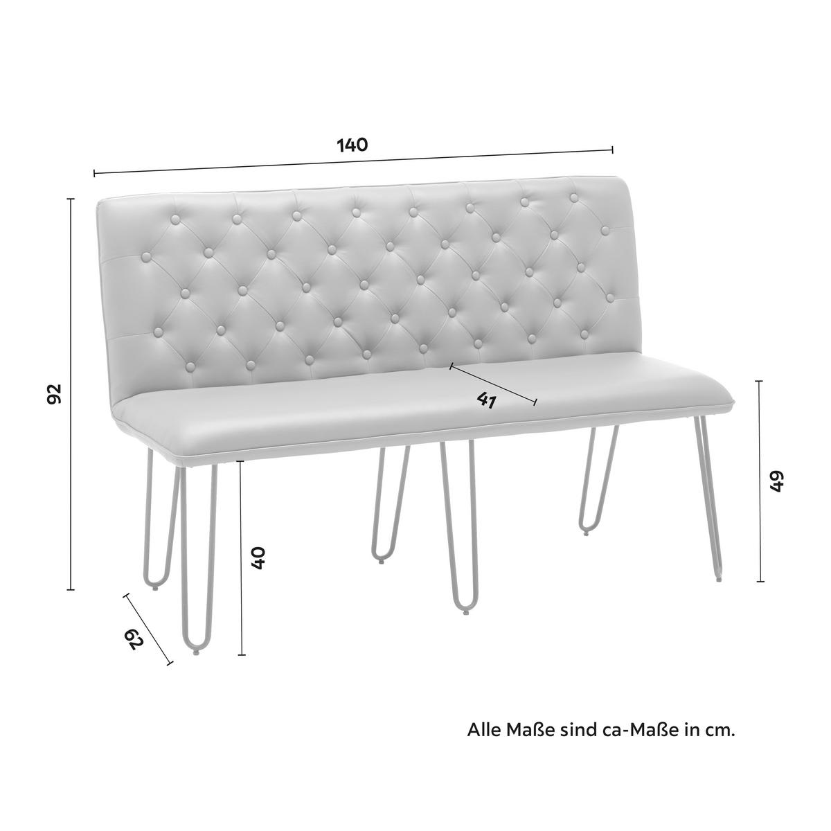 LavicE Ivie - šedohnědá koženka - černá/šedohnědá, Moderní, kov/dřevo (140/92/62cm) - Bessagi Home