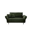 2-Sitzer-Sofa Vanilla Dunkelgrün - Dunkelgrün/Schwarz, Design, Textil (163/97/102cm) - Livetastic