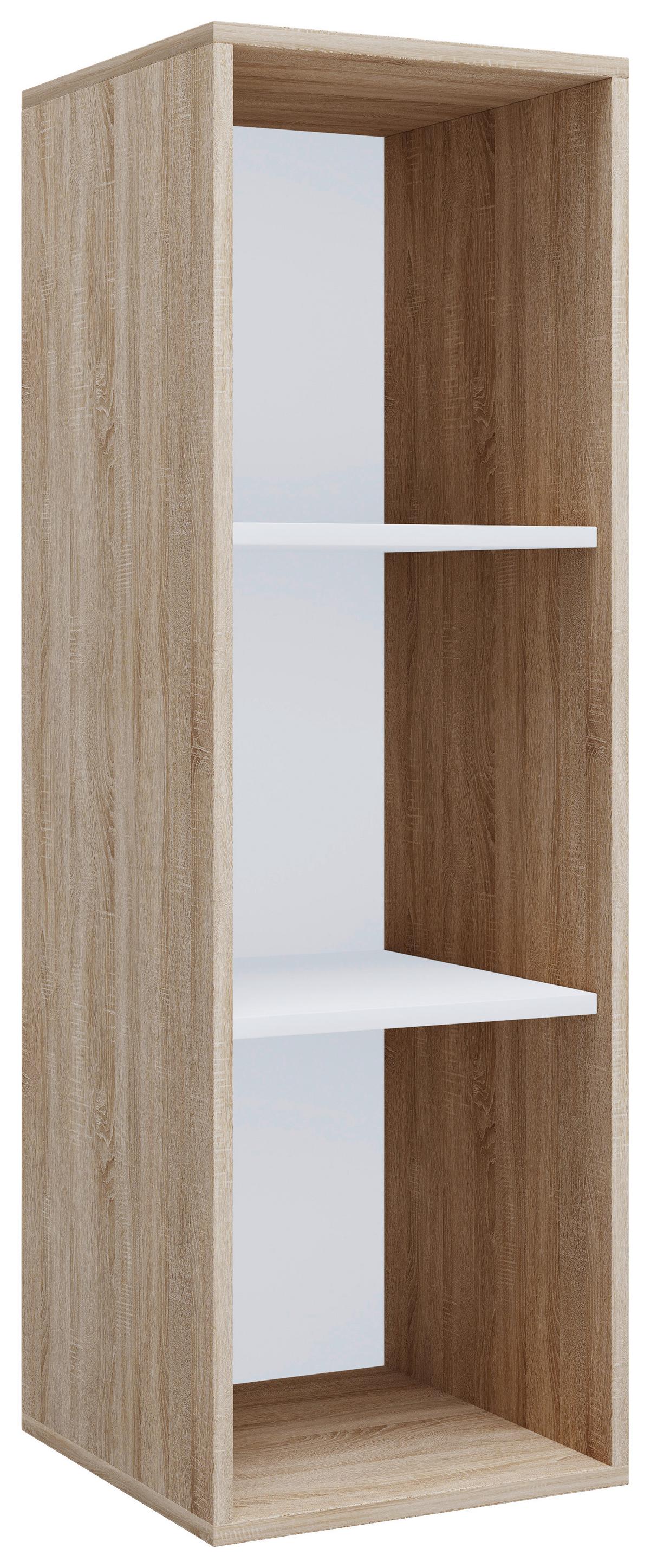 Aktenregal Lona Eiche Dekor B: 35 Cm - Weiß/Sonoma Eiche, MODERN, Holzwerkstoff (35/110/37cm) - MID.YOU