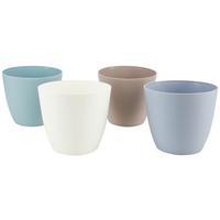 Blumentopf Blumentopf - Taupe/Blau, Basics, Kunststoff (18/18/16cm)