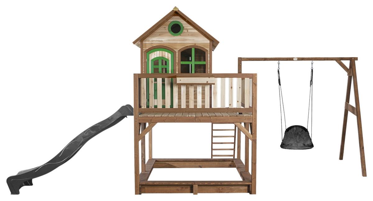 Spielturm A030.158.80 - Braun/Grau, KONVENTIONELL, Holz (613/291/277cm) - Ambia Garden