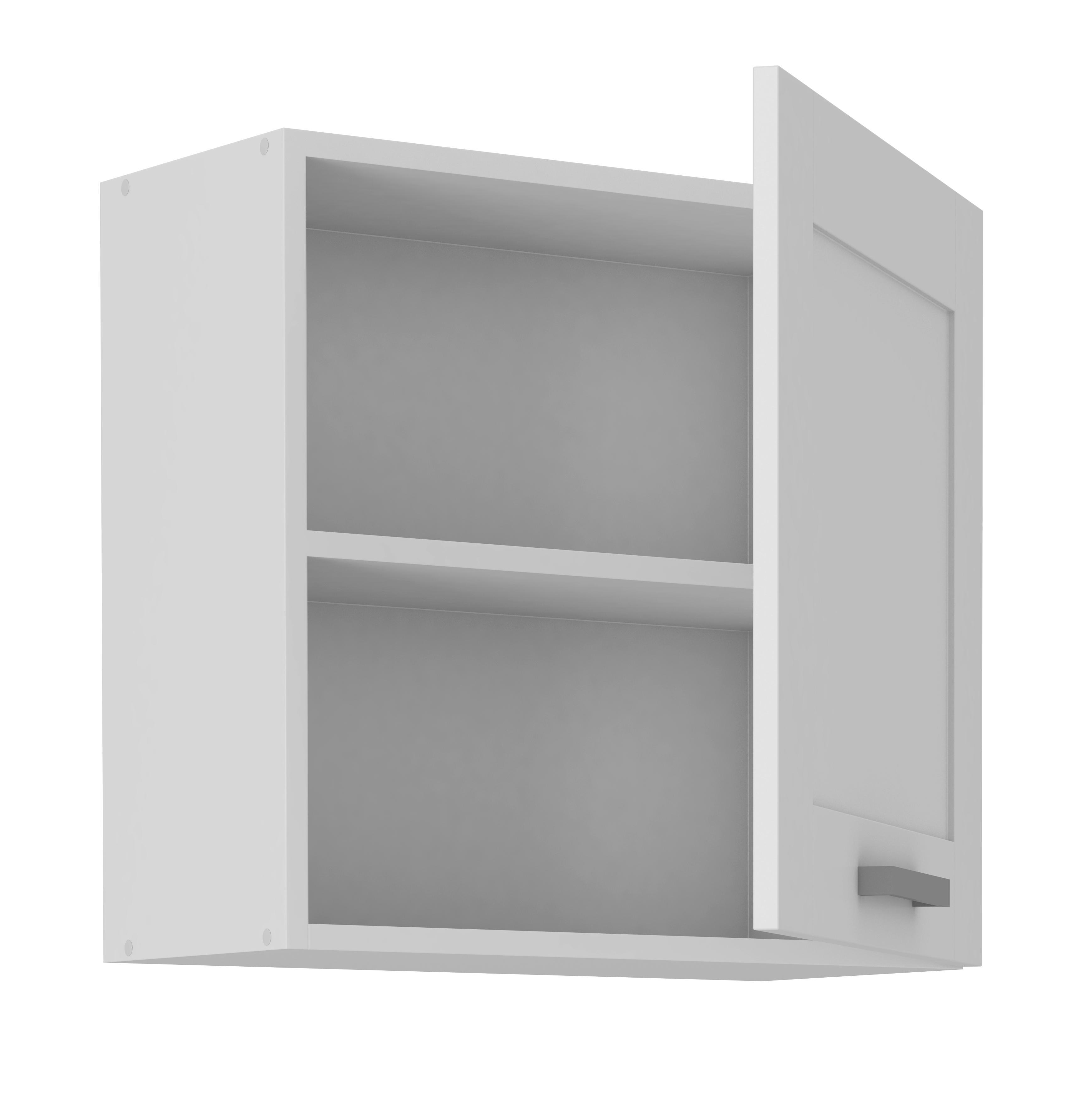 Weißen Küchenoberschrank in Kassettenoptik kaufen