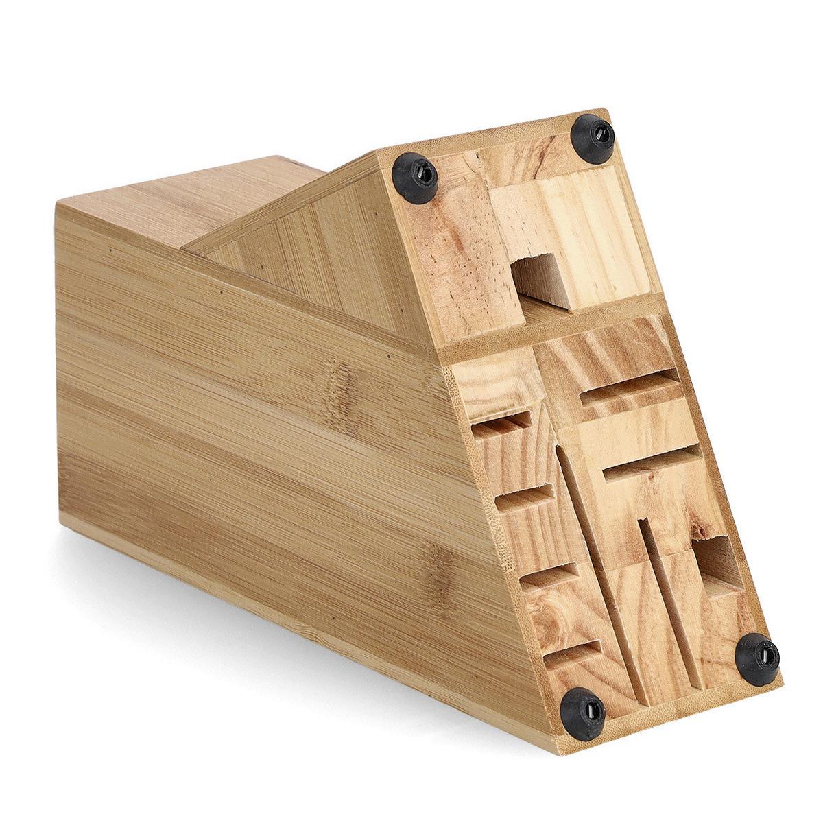 Messerblock Bambus, naturfarben - Naturfarben, Basics, Holz (22/9/22cm) - Zeller Present