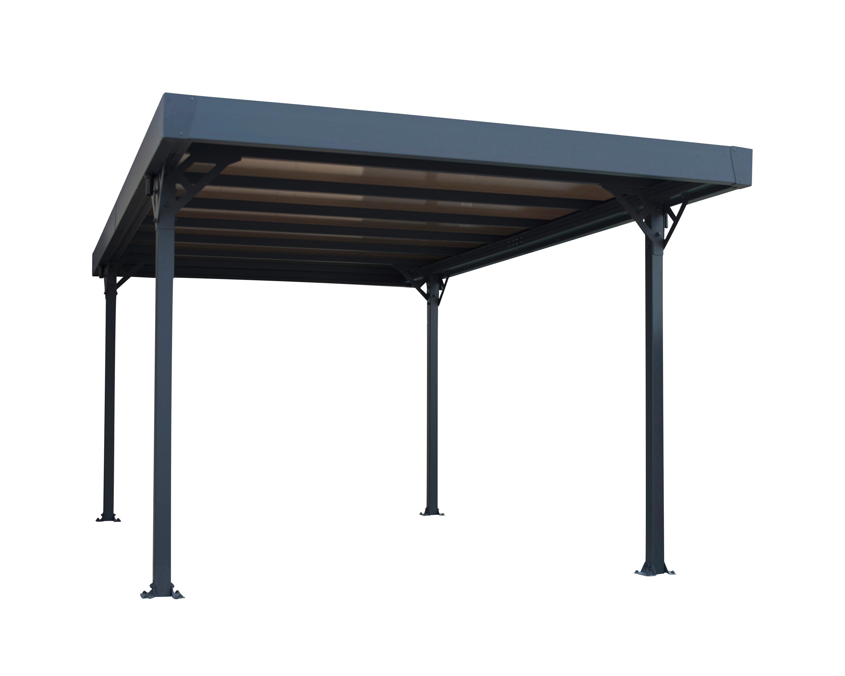 Carport Carport Palma 5000 - Anthrazit, Basics, Kunststoff/Metall (497/293/224cm)