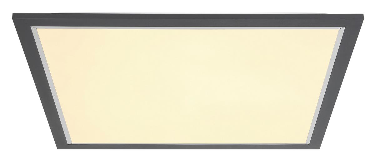 Led-deckenleuchte 41582d2 - Chromfarben/Anthrazit, KONVENTIONELL, Kunststoff/Metall (44,5/44,5/6cm) - Globo