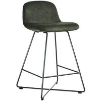 BAROVÁ STOLIČKA CROSS-CHB - čierna/lesná zelená, Basics, kov/textil (50/85/48cm) - Celina Home