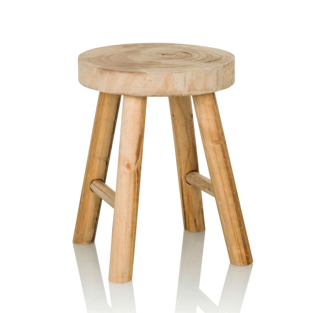 Hocker Rustiko W Braun B: 33 Cm - Braun, MODERN, Holz (33/44/33cm) - MID.YOU