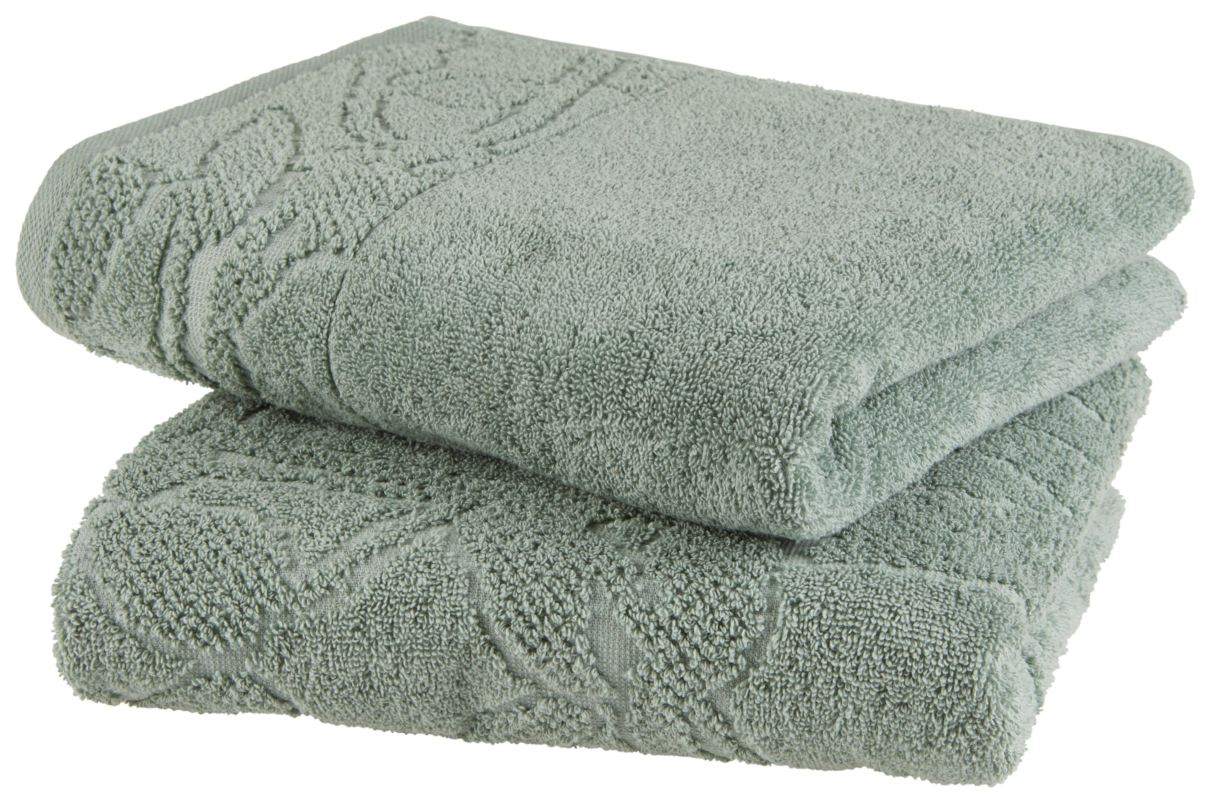 Handtuchset Lucia 2er Pack - Mintgrün, ROMANTIK / LANDHAUS, Textil (50/90cm) - James Wood