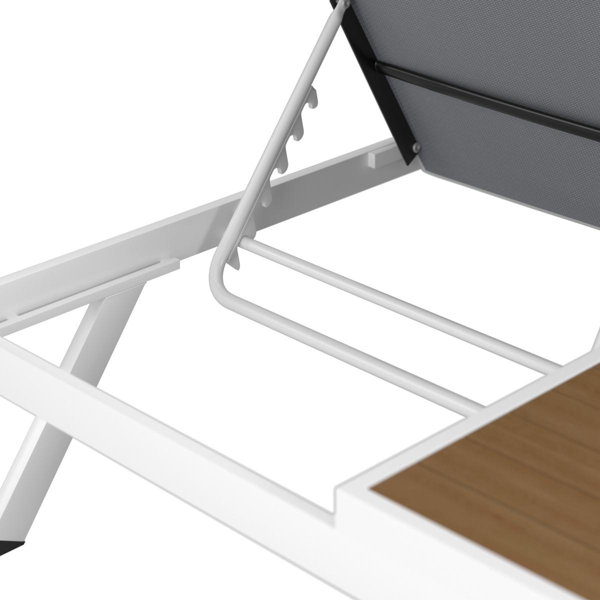 ZAHRADNÍ LEHÁTKO AVOLINA - bílá/světle šedá, Moderní, kov/textil (199/30/86cm) - Bessagi Garden