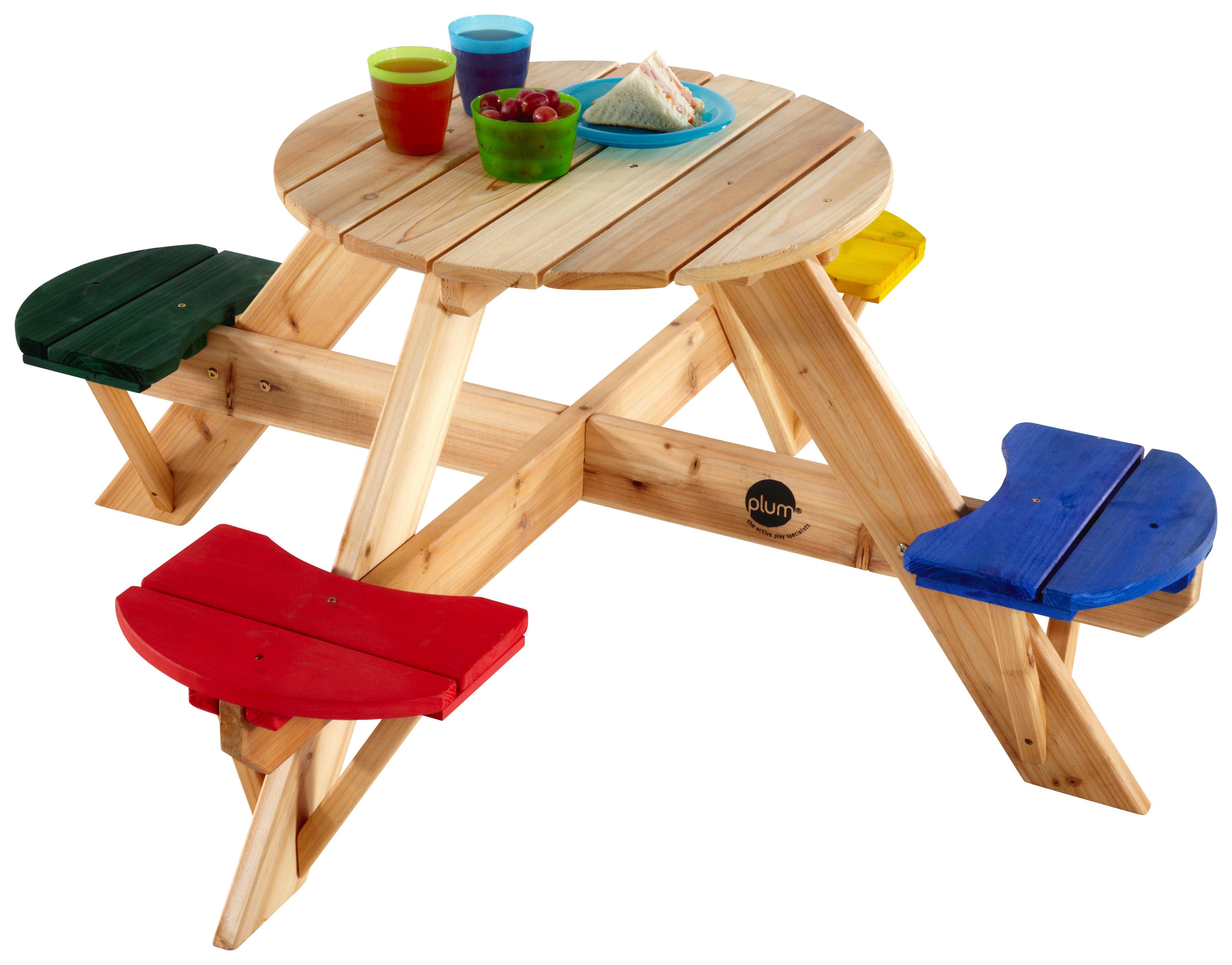 Kindersitzgruppe Plum - Blau/Gelb, MODERN, Holz (120/120/50cm)