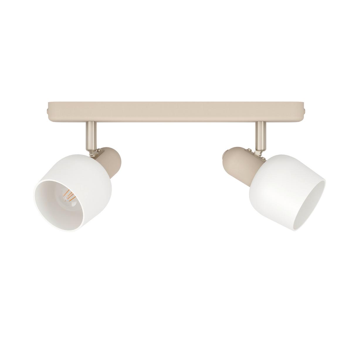 Deckenleuchte 900715 Corato - Sandfarben/Weiß, Natur, Glas/Metall (30/12.5/15cm) - Eglo