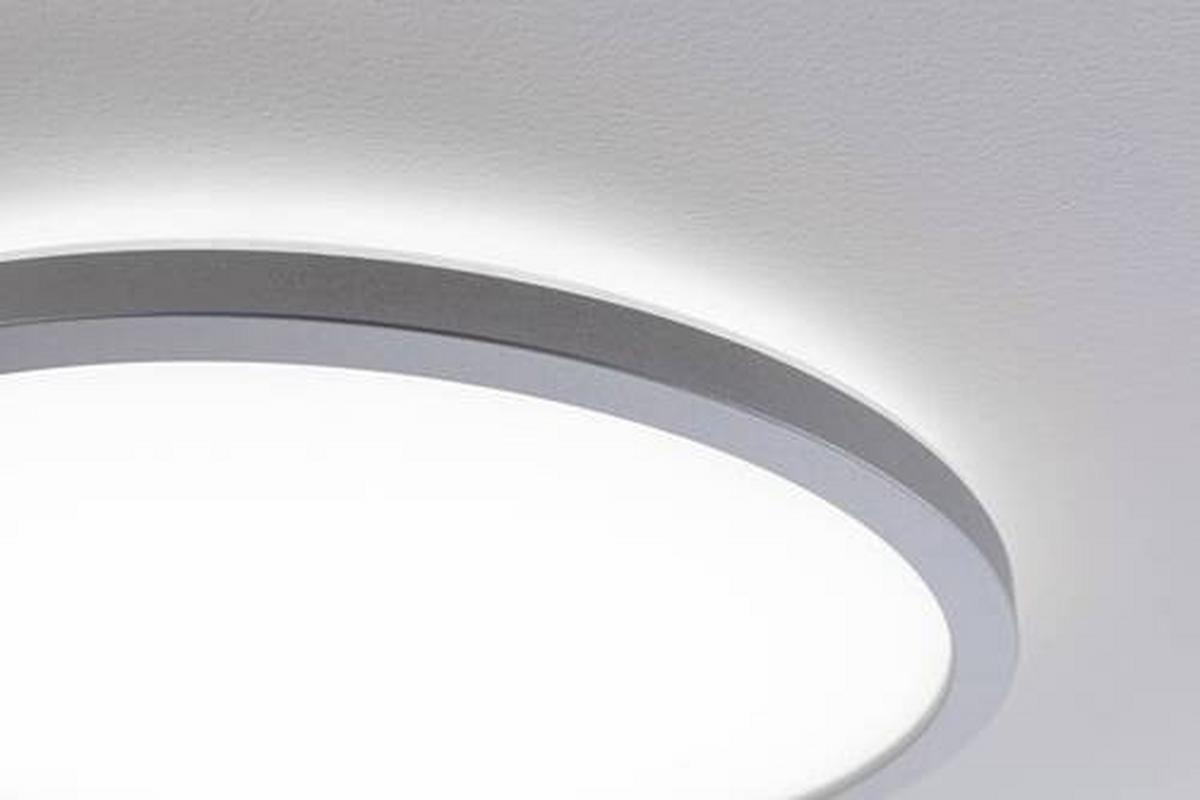 LED-Paneel Ø 19 cm Rund - Chromfarben, Basics, Kunststoff (19/2,8cm) - Paulmann