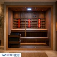 Sauna- und Infrarotkabine Kotka Naturfarben B: 150 cm - Naturfarben, KONVENTIONELL, Holz (200/150/190cm) - Sanotechnik