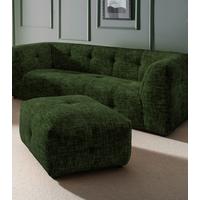 Hocker Velice, Dunkelgrün B: 72 Cm - Dunkelgrün/Schwarz, Design, Textil (72/44/72cm) - Livetastic