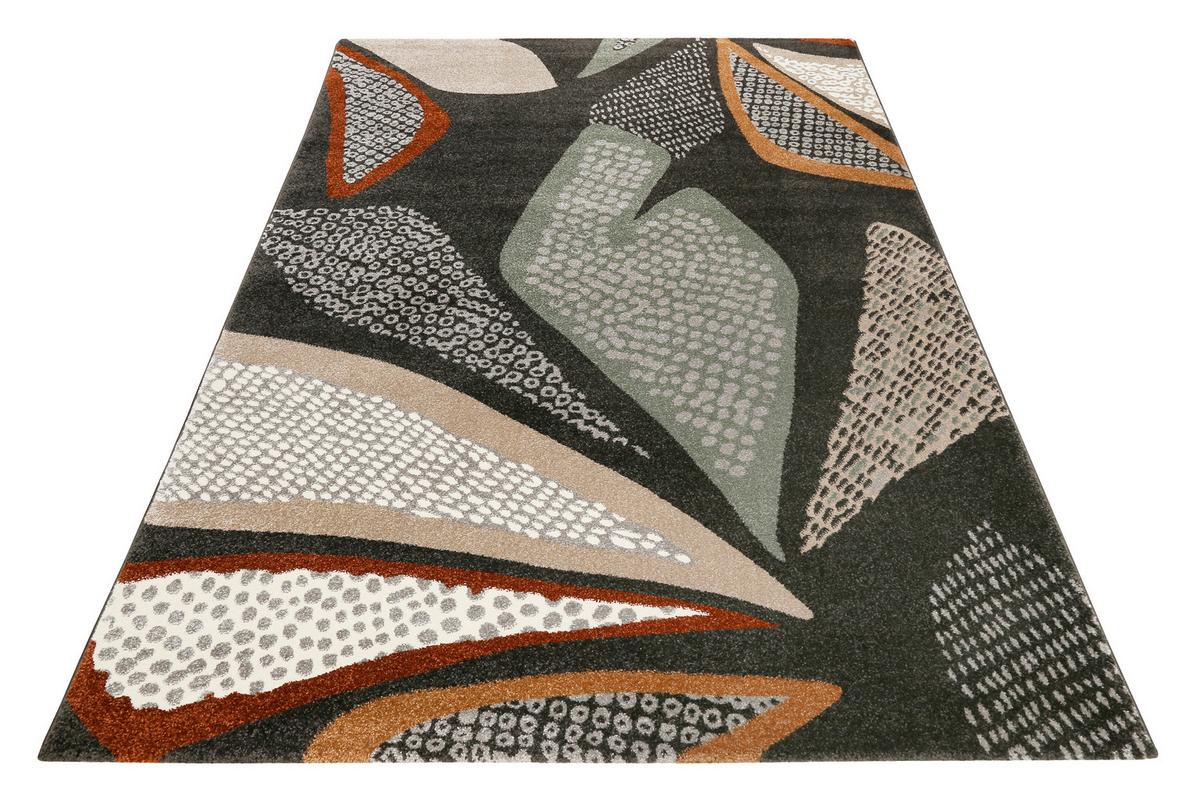 Flachwebteppich Hazel - Anthrazit/Beige, KONVENTIONELL, Textil (133/200cm) - Esprit