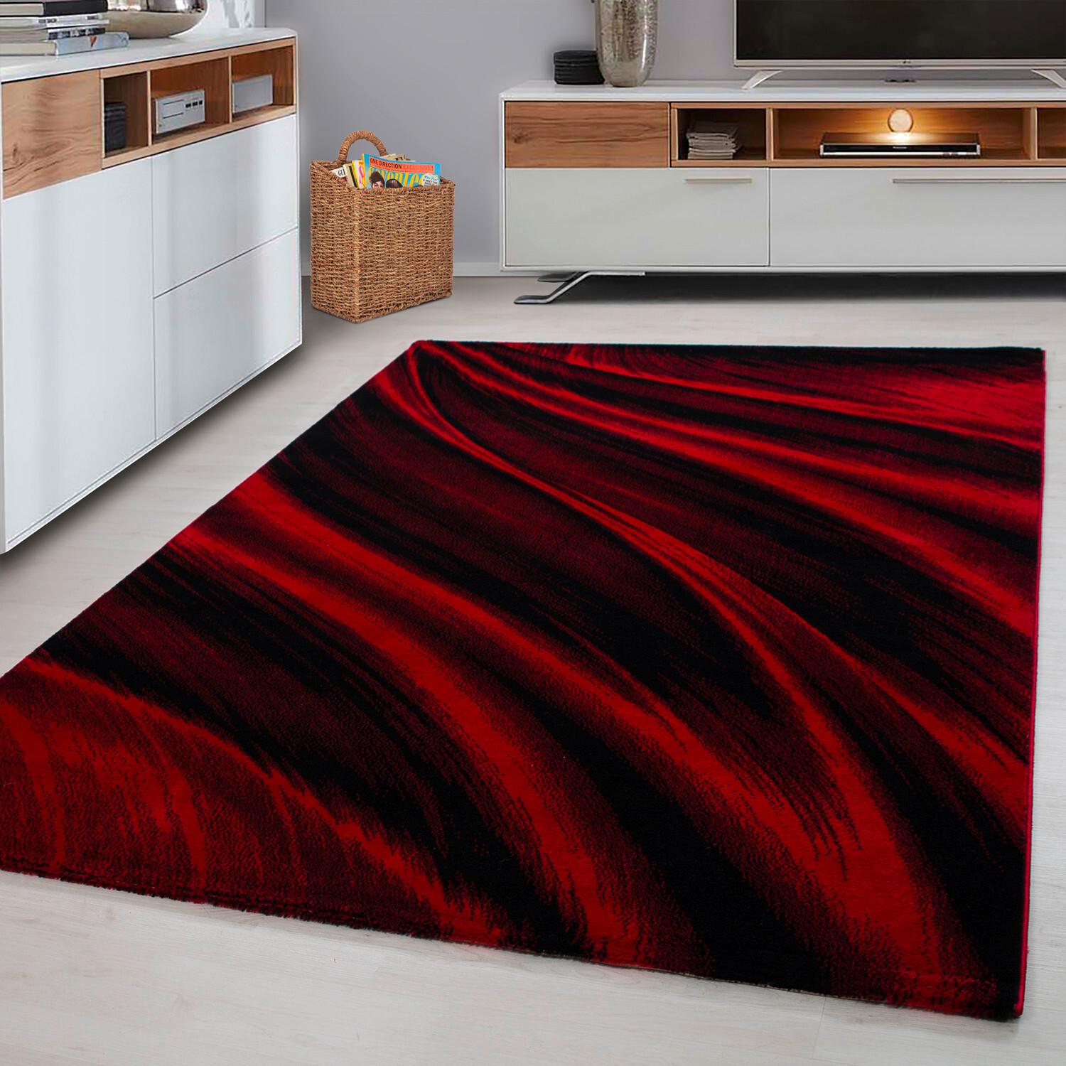 Flachwebteppich Miami - Rot, Design, Textil (140/200cm) - Novel