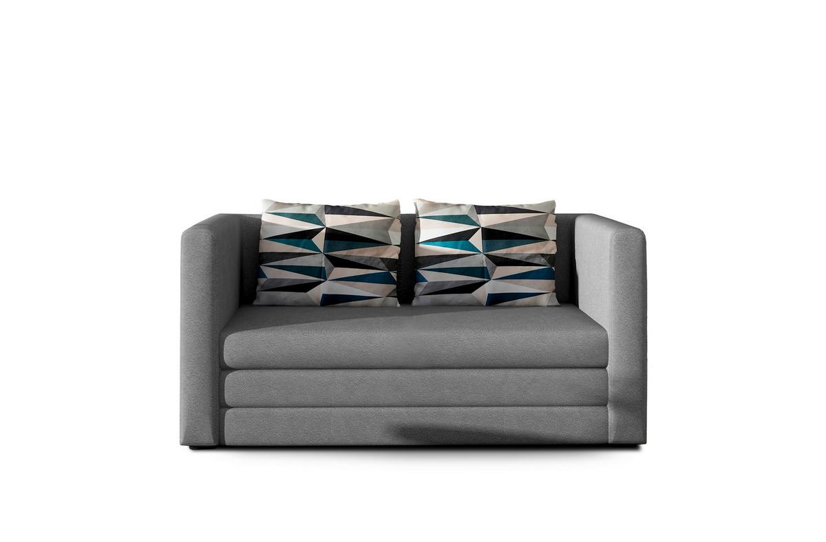 Schlafsofa Neva Blaugrau, B: 132 Cm - Blaugrau/Schwarz, Design, Textil (132/62/70cm) - MID.YOU