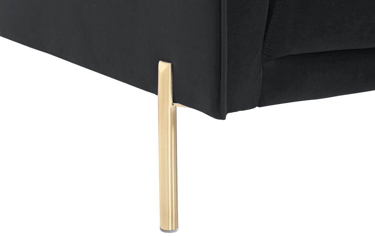 Sessel Sono - Goldfarben/Schwarz, Design, Textil (101/75/85cm) - Livetastic