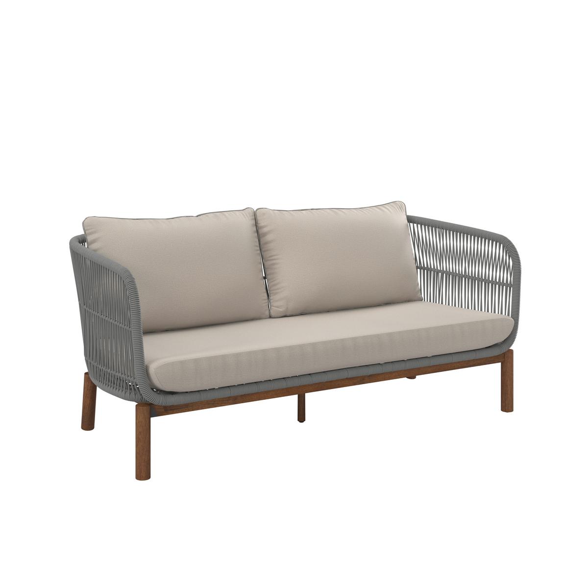 TERASOVÁ SEDACÍ SOUPRAVA MALENE - krémová/přírodní barvy, Moderní, kov/dřevo (168/70,5/80cm) - Bessagi Garden