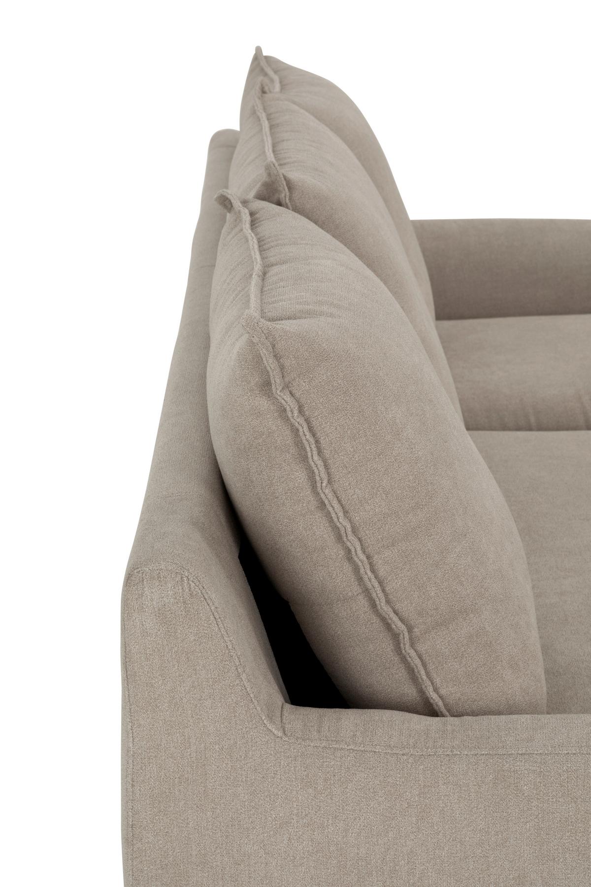 Ecksofa Milly - Beige/Schwarz, MODERN, Textil (207/138cm) - P & B