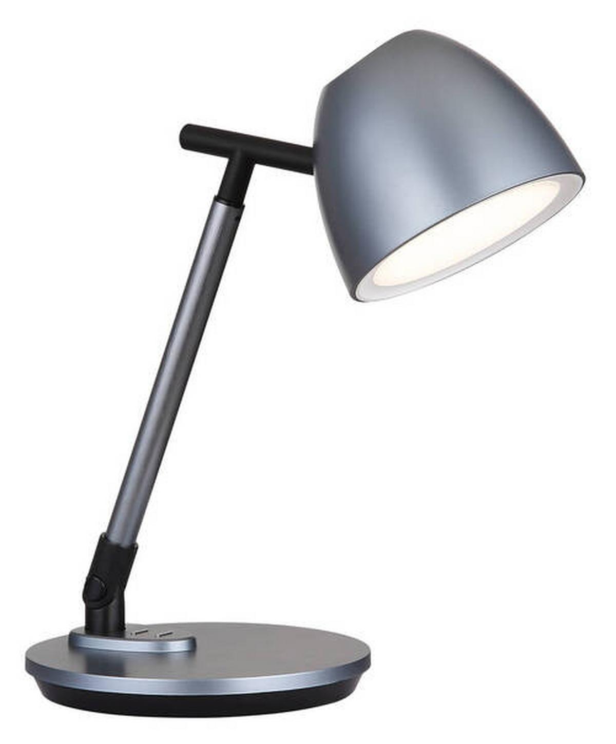 LED-Schreibtischleuchte 58444 - Dunkelgrau/Opal, Design, Kunststoff/Metall (35cm) - Globo