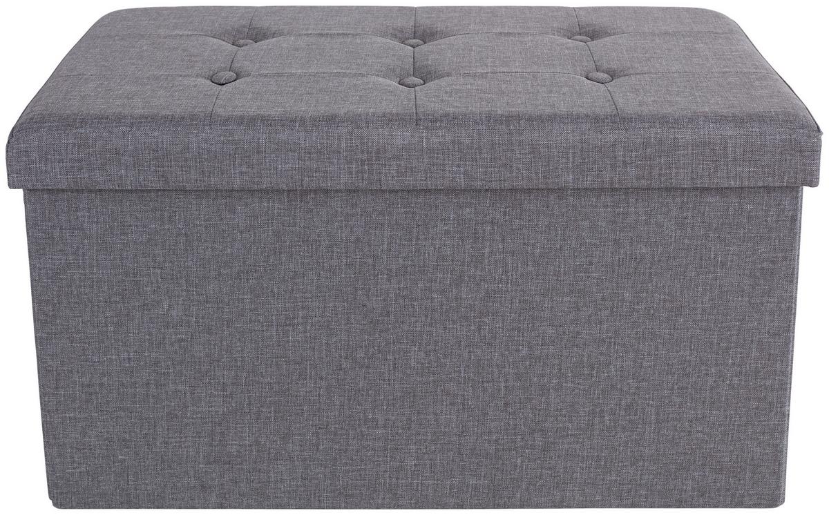 SEDACÍ BOX FRANZ 2 - šedá, Moderní, dřevo/textil (70/38/38cm) - Based