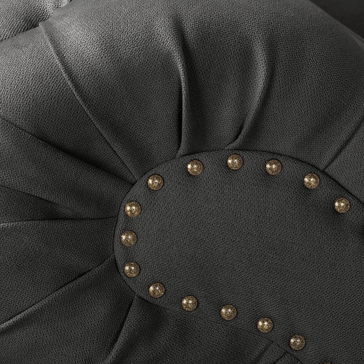 Récamiere Pako Dunkelgrau B: 185cm - Dunkelgrau/Braun, Design, Textil (185/93/75cm) - Livetastic