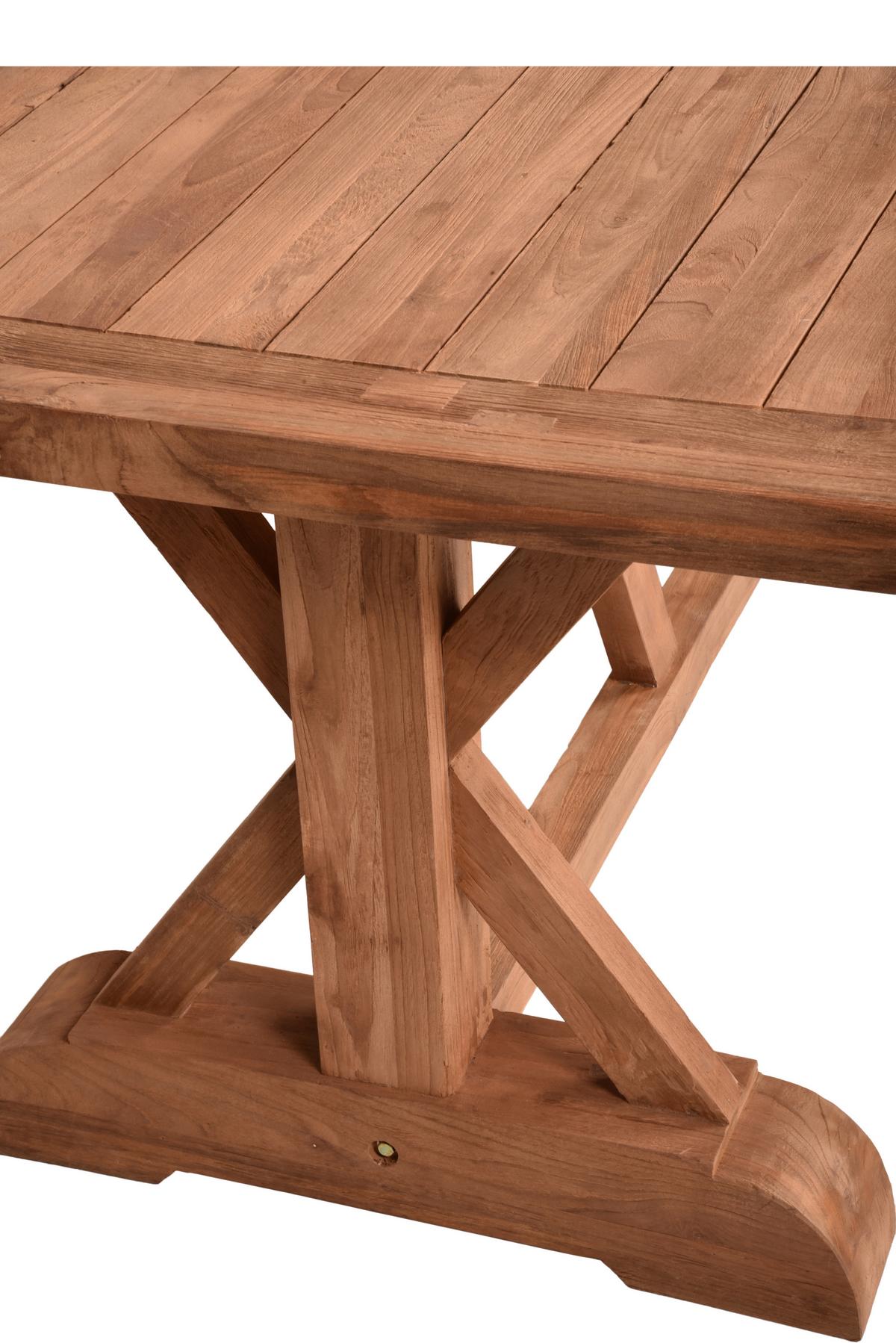 Gartentisch Kisar - Braun, Basics, Holz (220,5/100/75cm) - Gardenson