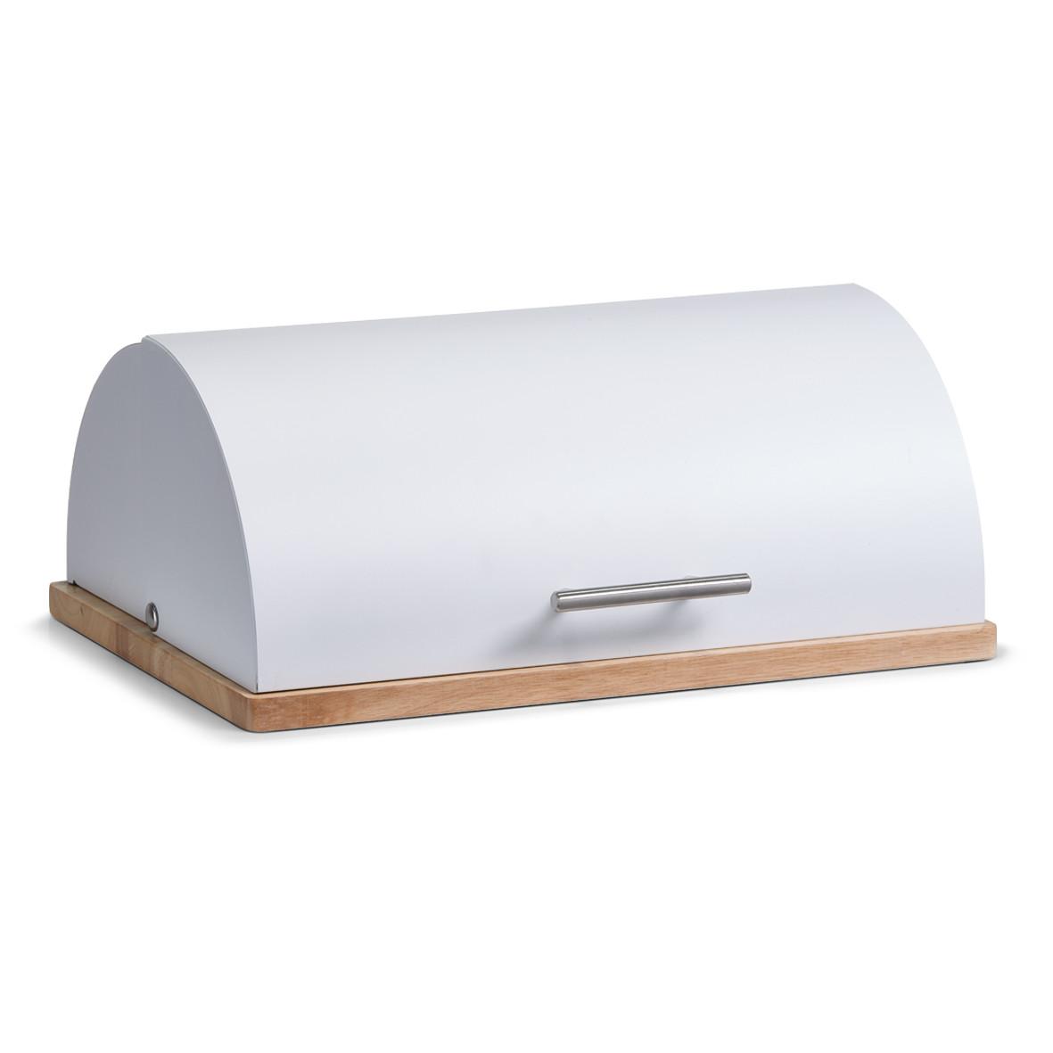 Brotkasten Weiß B: 39 Cm - Weiß, Basics, Holz/Metall (39/28/16cm) - Zeller Present