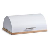 Brotkasten Weiß B: 39 Cm - Weiß, Basics, Holz/Metall (39/28/16cm) - Zeller Present