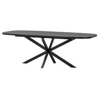 ESSTISCH Arros Schwarz L: 180-220cm - Schwarz, MODERN, Holzwerkstoff (180-220/90/75cm) - Livetastic