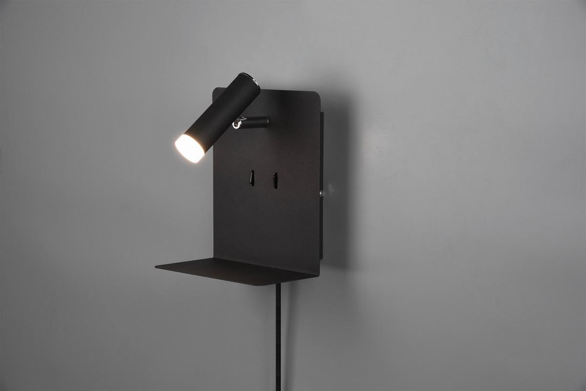 LED-Wandleuchte 222570232 Element - Schwarz, Basics, Metall (20/16/14cm) - Trio Leuchten
