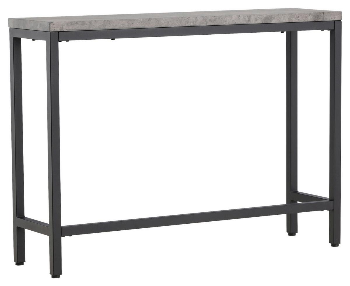 Beistelltisch Rise - Schwarz/Grau, Design, Holzwerkstoff/Metall (110/30/80cm) - Livetastic