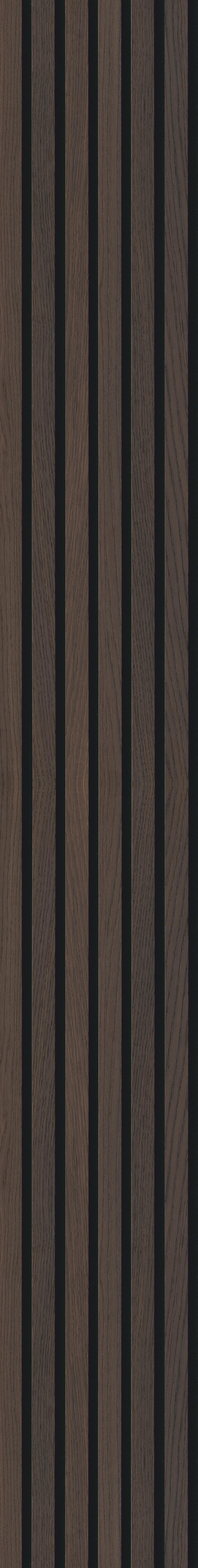 Akustikpaneel Eiche Dunkel - Eiche dunkel, KONVENTIONELL, Holzwerkstoff/Kunststoff (250/30/1.1cm) - Novel