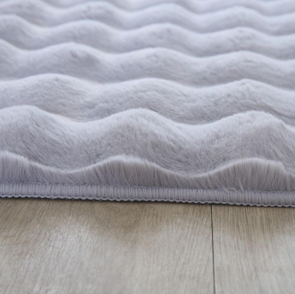 Hochflorteppich, Silber Ambiance 3D Optik - Silberfarben, Basics, Textil (140/200cm) - Novel