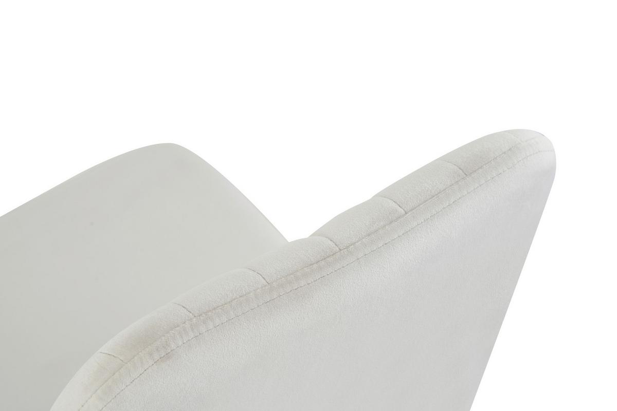 Stuhl-Set Claudia Creme B: 44 cm - Creme/Schwarz, MODERN, Textil/Metall (44/88/58cm) - MID.YOU