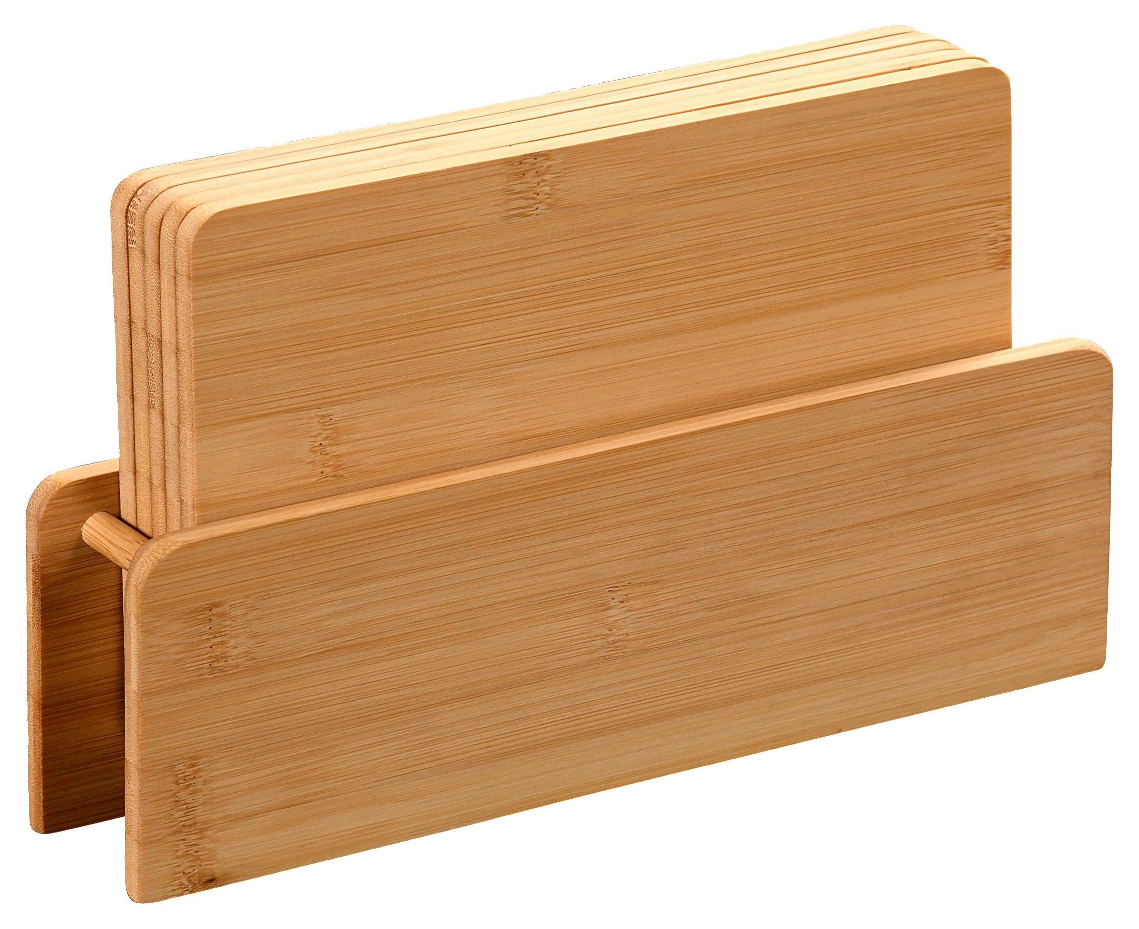 SCHNEIDEBRETT-SET MIT 5 BRETTCHEN - Hellbraun, Basics, Holz (29/6/18cm) - Kesper