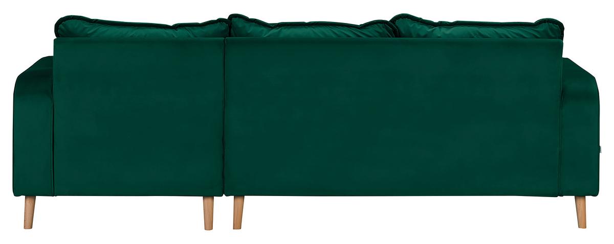 Ecksofa Beata Grün S: 230x150 cm - Wengefarben/Grün, Design, Textil (230/150cm) - Livetastic