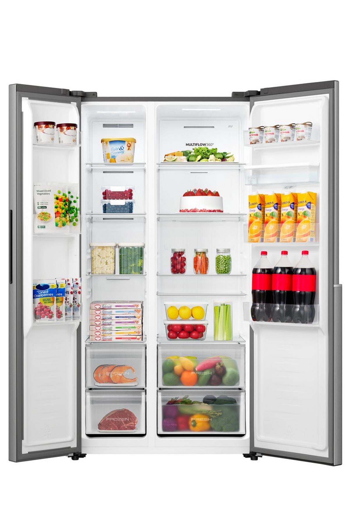 SIDE-BY-SIDE NRS917E41XWD - Edelstahlfarben, Metall (97,5/188/67,9cm) - Gorenje