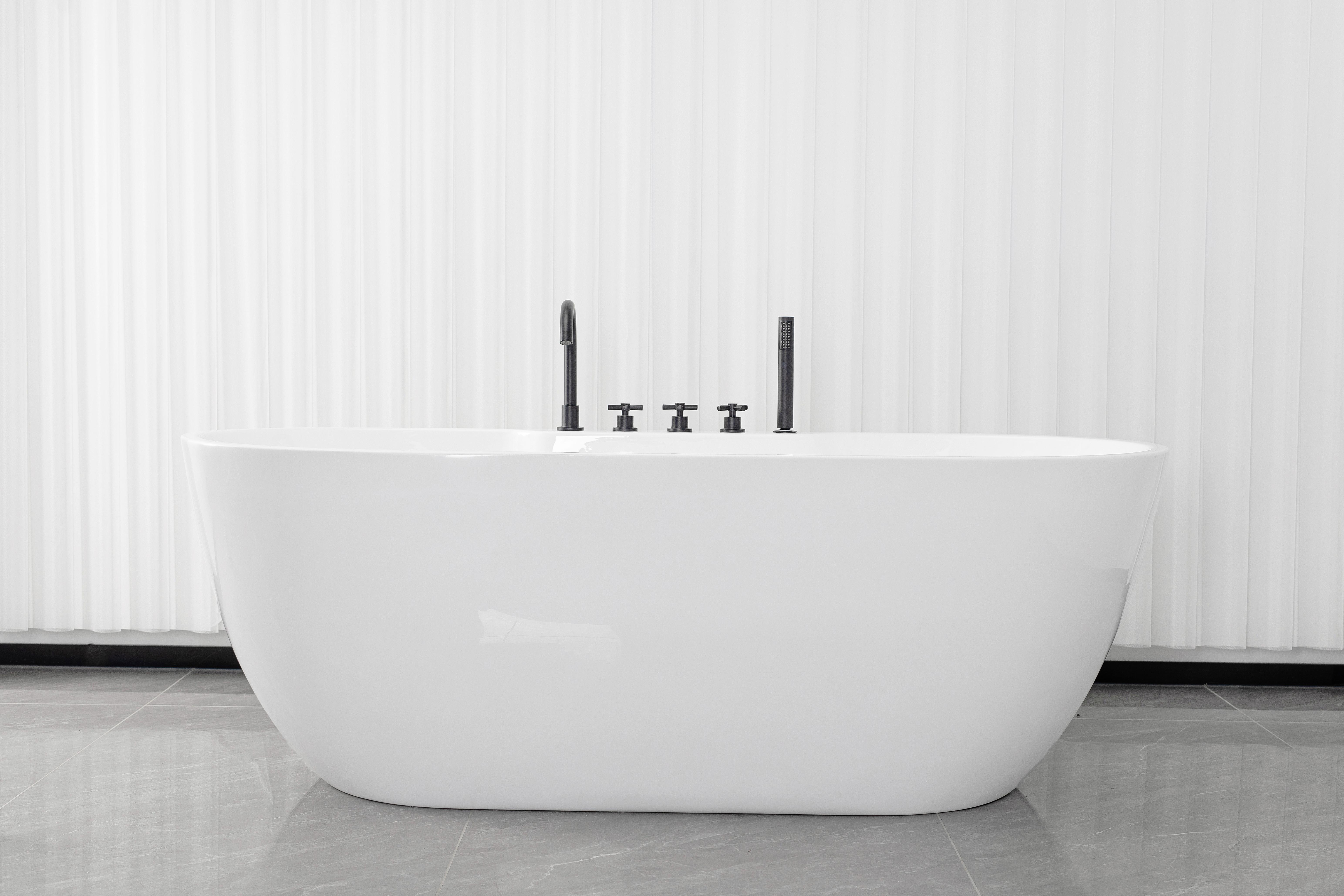Badewanne Freistehende Badewanne Aruba - Weiß, KONVENTIONELL, Kunststoff (170/75/58cm) - Sanotechnik