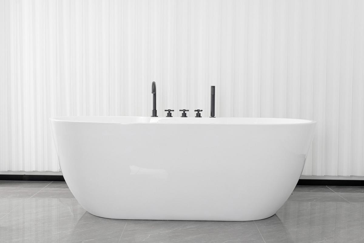 Badewanne Freistehende Badewanne Aruba - Weiß, KONVENTIONELL, Kunststoff (170/75/58cm) - Sanotechnik