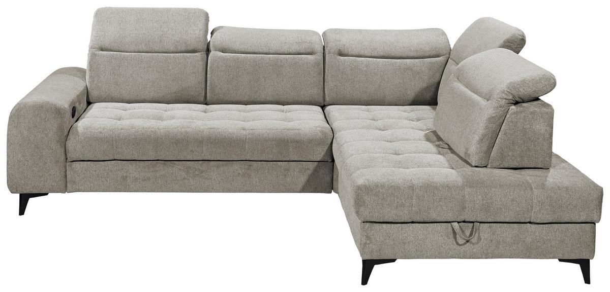 Ecksofa Rockdale Taupe S: 282x200 Cm - Taupe/Schwarz, KONVENTIONELL, Textil (282/200cm) - MID.YOU