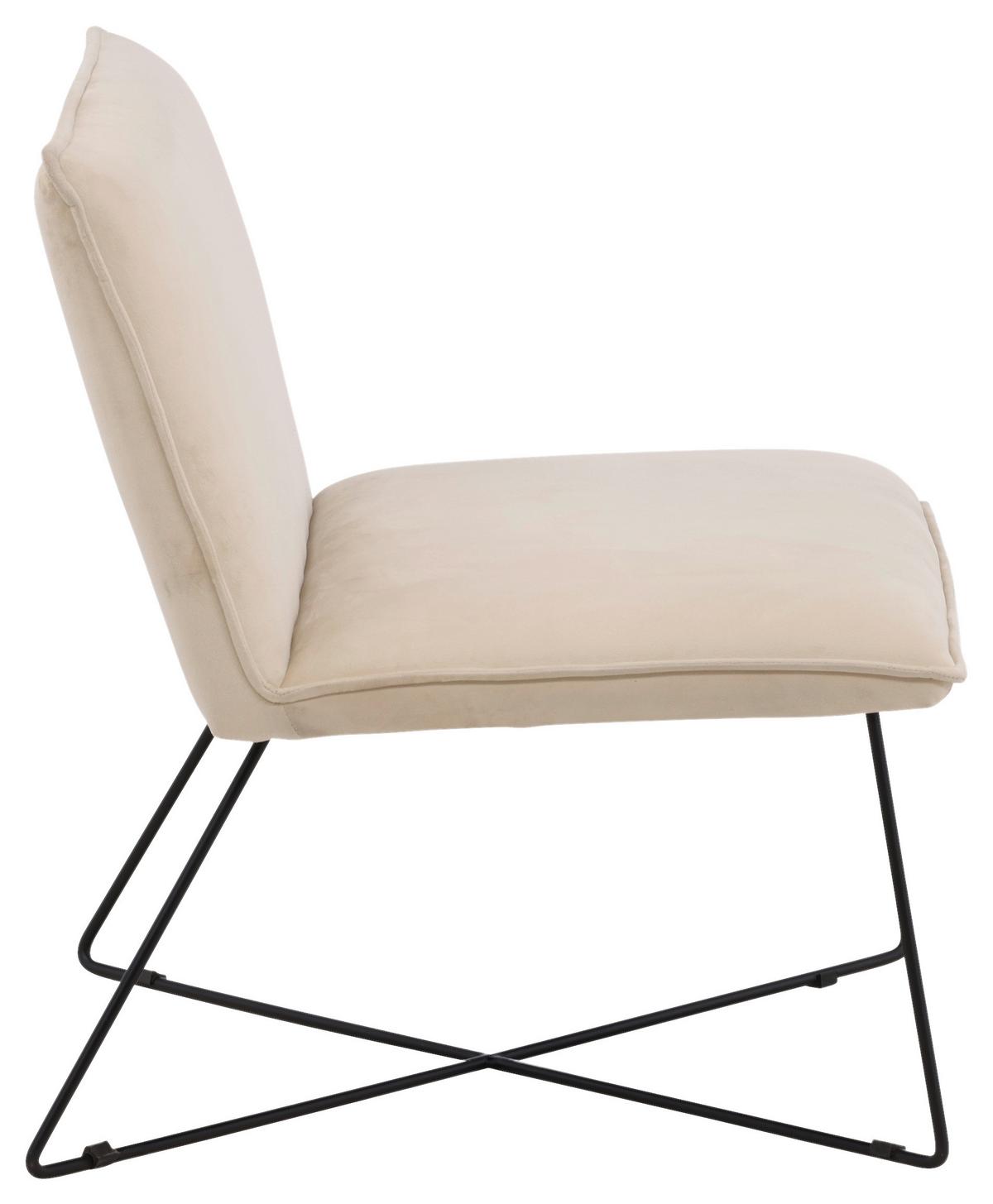 Sessel X-Lounge - Beige/Schwarz, Design, Kunststoff/Textil (61,5/82,5/72cm) - Livetastic